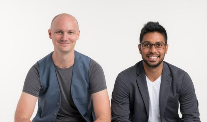 SensorFlow co-founders Max Pagel, left, and Saikrishnan Ranganathan, right