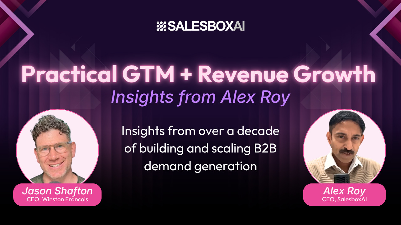 SalesboxAI founder Alex Roy in a company-produced interview graphic with host Jason Shafton