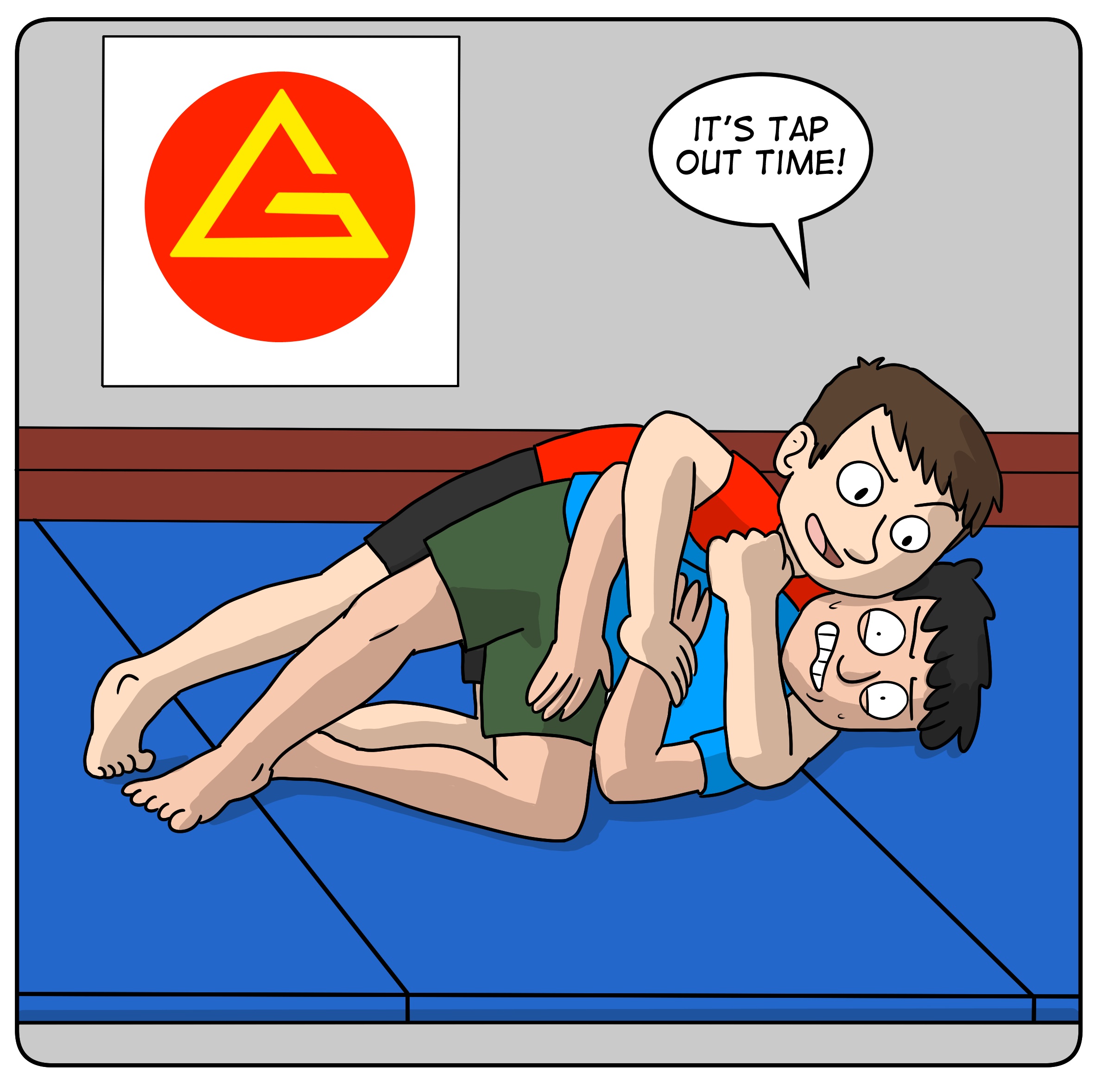 Company-published grappling cartoon used in Ken Schmitz’s SalesFish biography