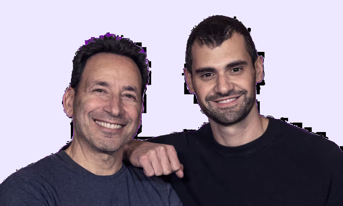 Salt Security co-founders Michael Nicosia and Roey Eliyahu smiling together