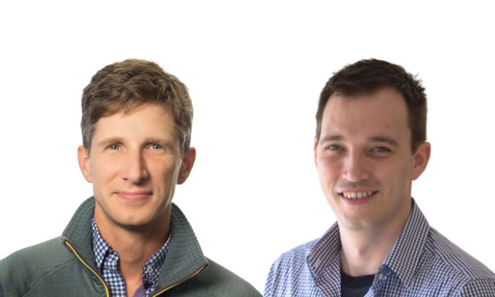 Reprise co-founders Sam Clemens, left, and Bryan Stevenson, right