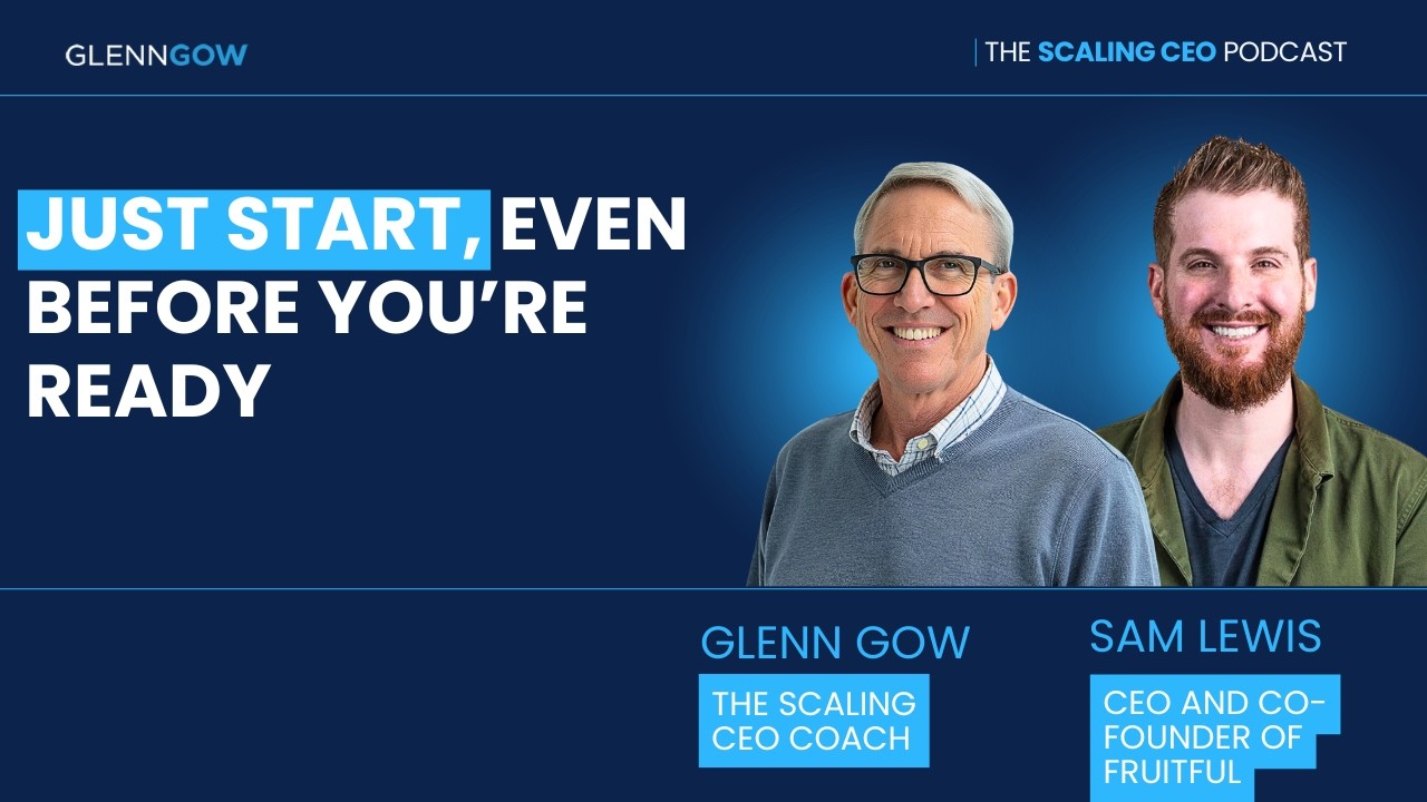 Promotional artwork for Glenn Gow’s interview with Sam Lewis on The Scaling CEO Podcast