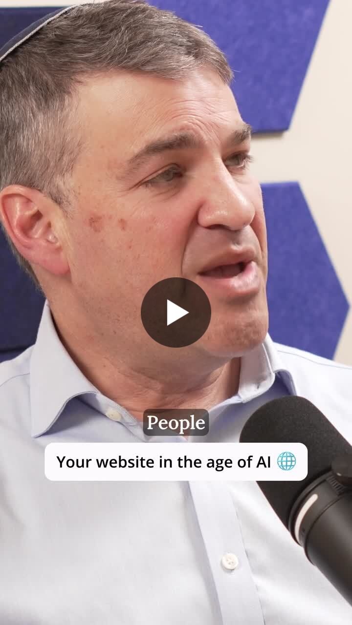 Sam Michelson speaking into a microphone during an interview about websites in the age of AI