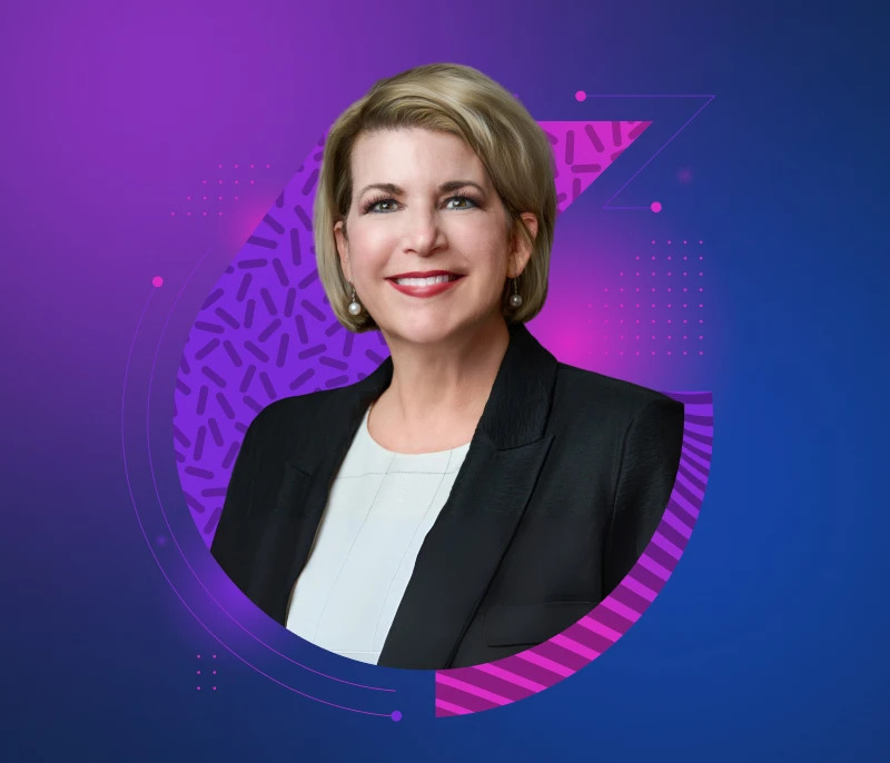 Schoox appointment graphic welcoming Sandra Moran as chief marketing officer