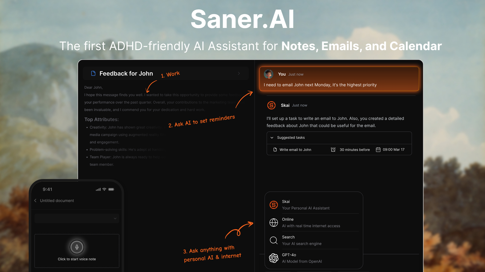 Saner.AI Wants Your Messy Brain, Not Your Filing System