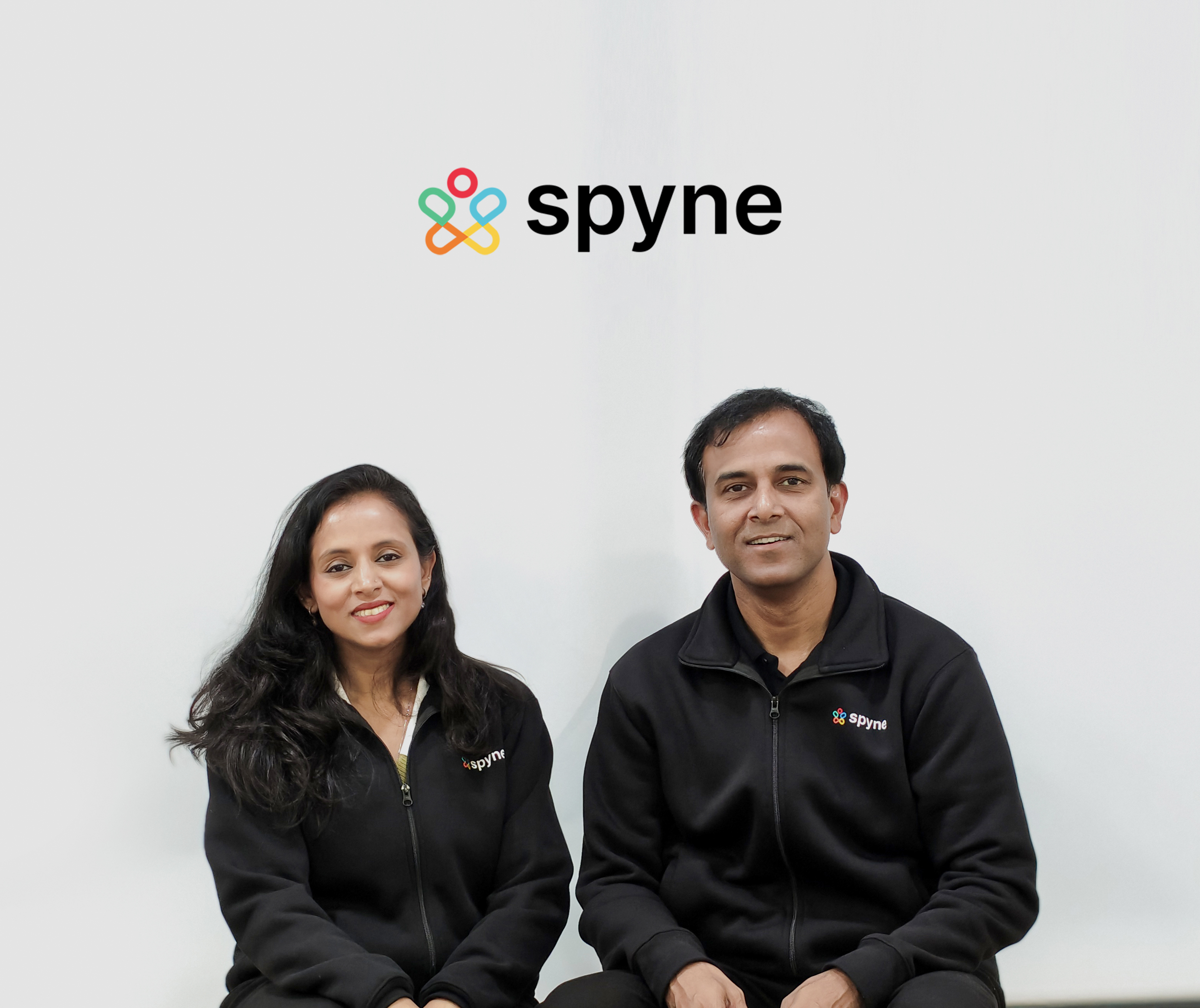 Spyne co-founders Sanjay Varnwal and Deepti Prasad seated together