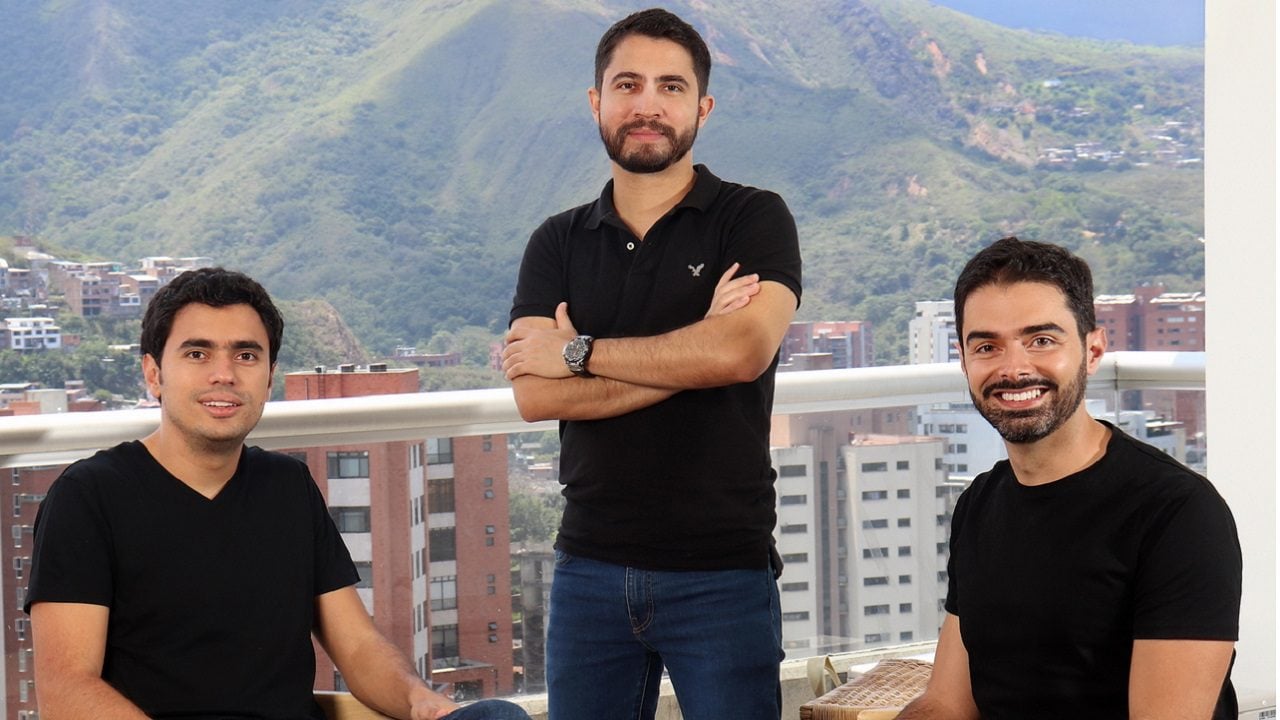 Addi co-founders Daniel Vallejo, Elmer Ortega and Santiago Suarez, with Suarez seated at right