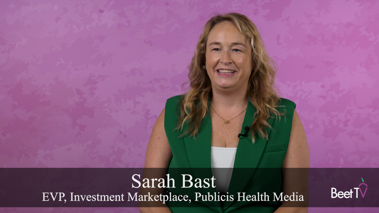 Sarah Bast speaking in a Beet.TV interview in 2025