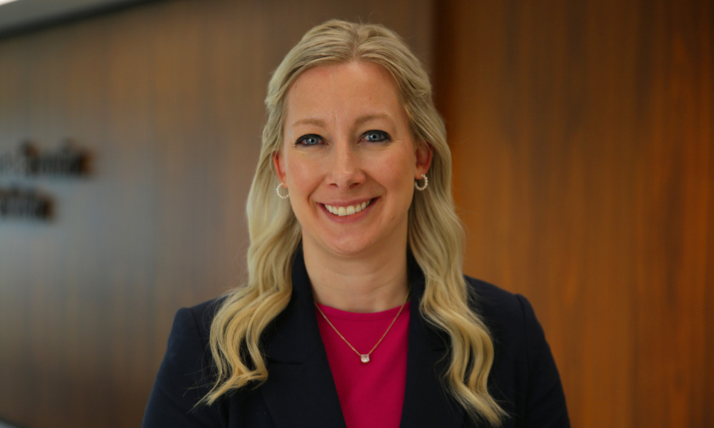 Sarah Chapman standing in a Manulife office