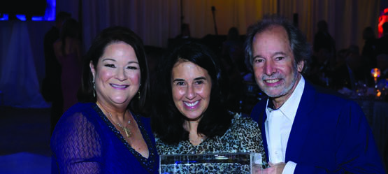 Sarah Franco, at left, with Ellyn and Jeffrey Kleinberg at JAFCO’s Fire & Ice Gala