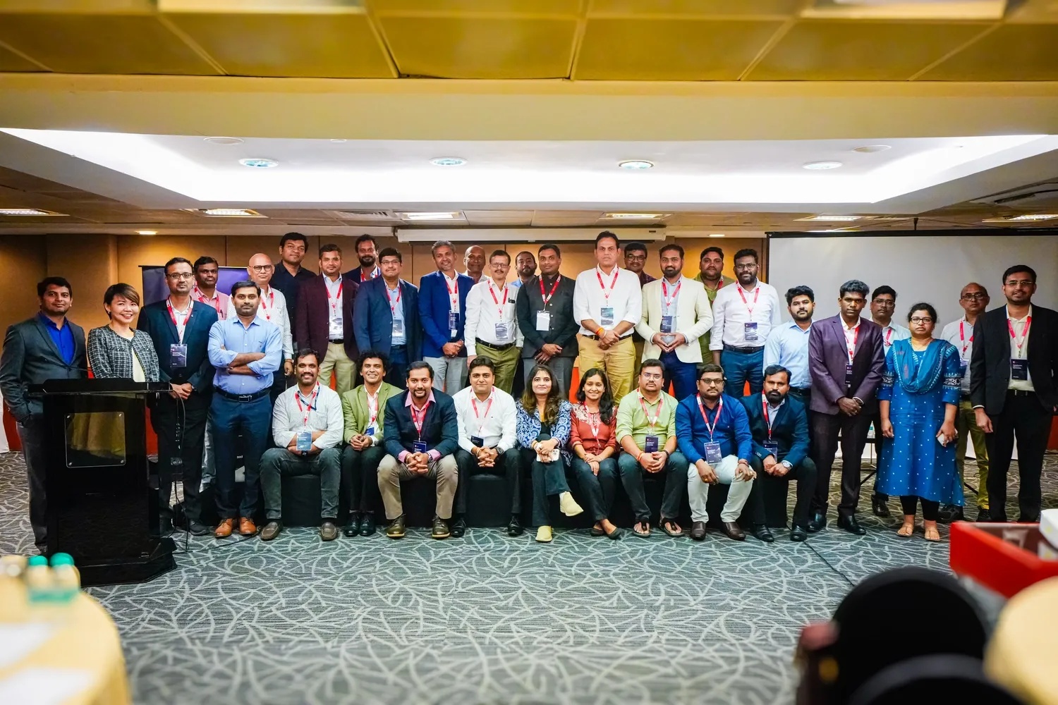 Group photograph of participants at Techsol Connect with BIOVIA Hyderabad 2026