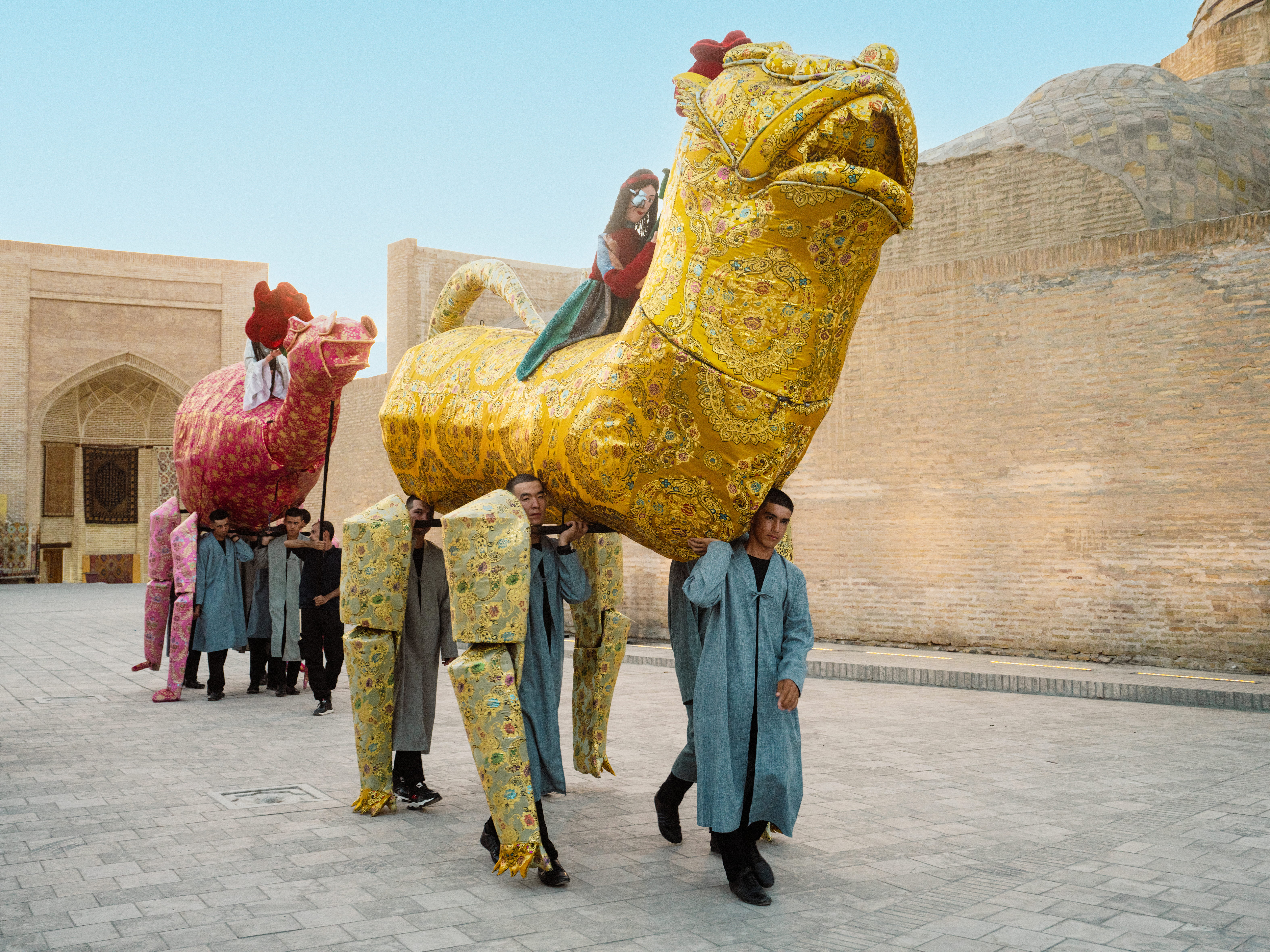 An art installation presented during the Bukhara Biennial in Uzbekistan
