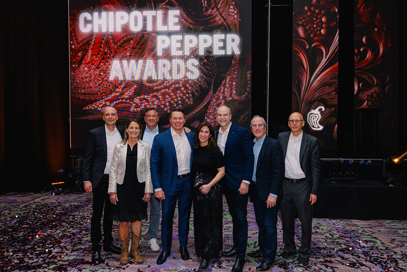 Scott Boatwright with Chipotle executives at the 2025 Field Leadership Conference in Austin
