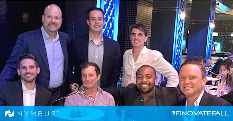 Scott Killoh with Nymbus colleagues and banking partners at a Finovate gala dinner in New York