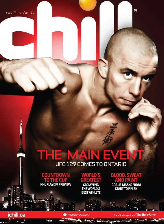 March and April 2011 cover of Chill magazine featuring a UFC fighter