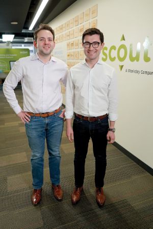 Stan Garber and Alex Yakubovich at Scout’s offices before the pandemic