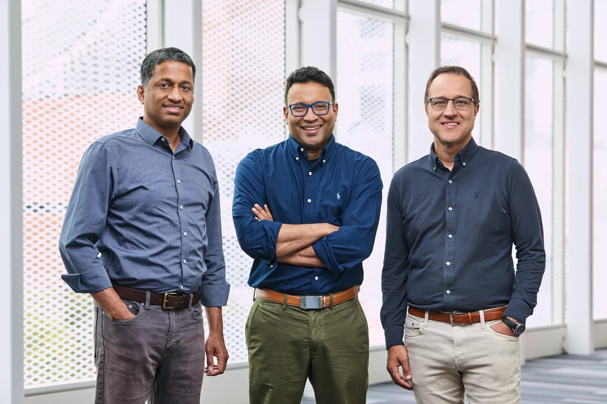 Sedai leaders Benji Thomas, Suresh Mathew and Vaneet Bhaskar standing together
