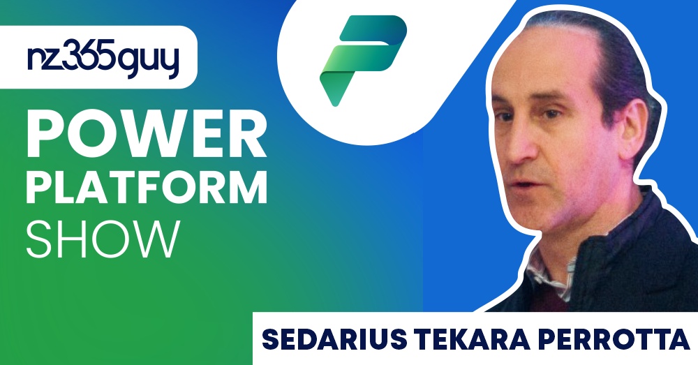 Power Platform Show episode artwork featuring Sedarius Tekara Perrotta