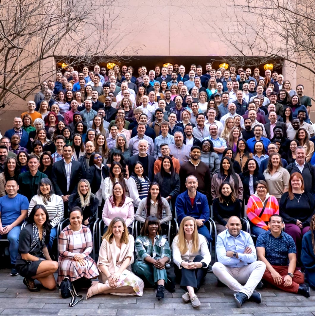 A large group portrait of Seeq employees gathered together