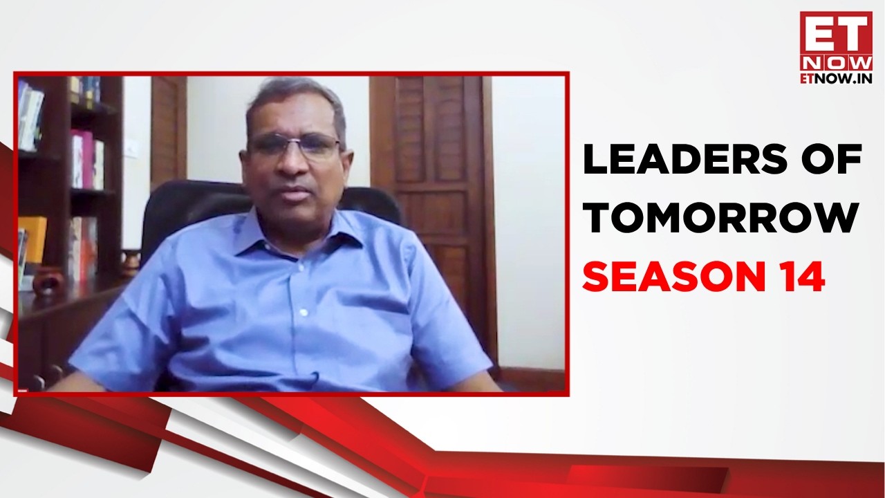 Sekar Vembu speaking from his office in an ET Now Leaders of Tomorrow interview