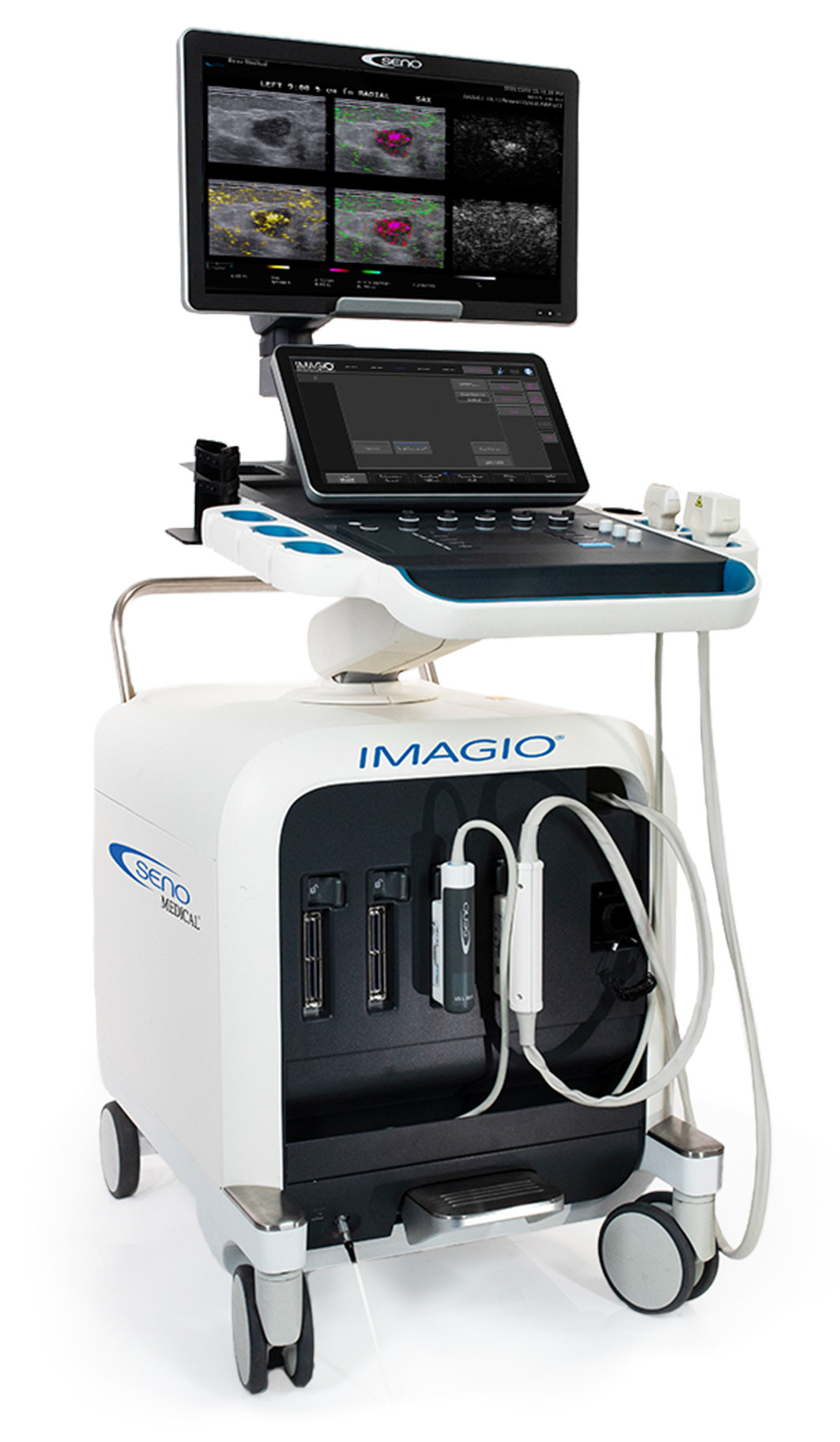 Imagio second-generation imaging cart with display and handheld probes