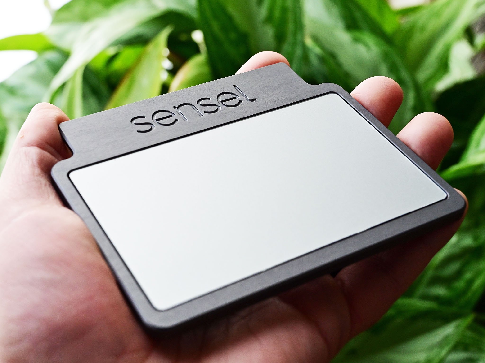 Hand holding a Sensel haptic touchpad module