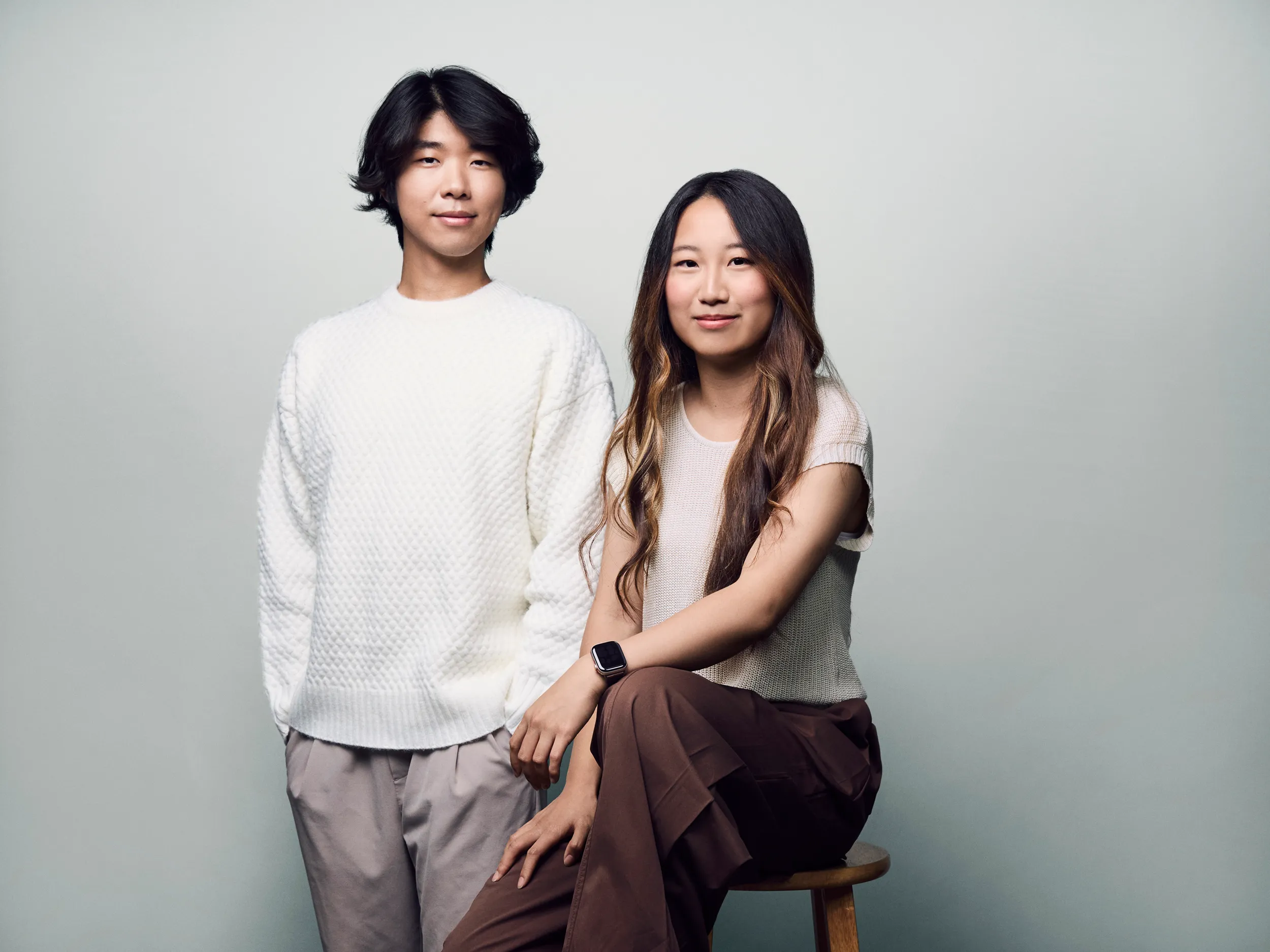 Datacurve co-founders Charley Lee, left, and Serena Ge, right