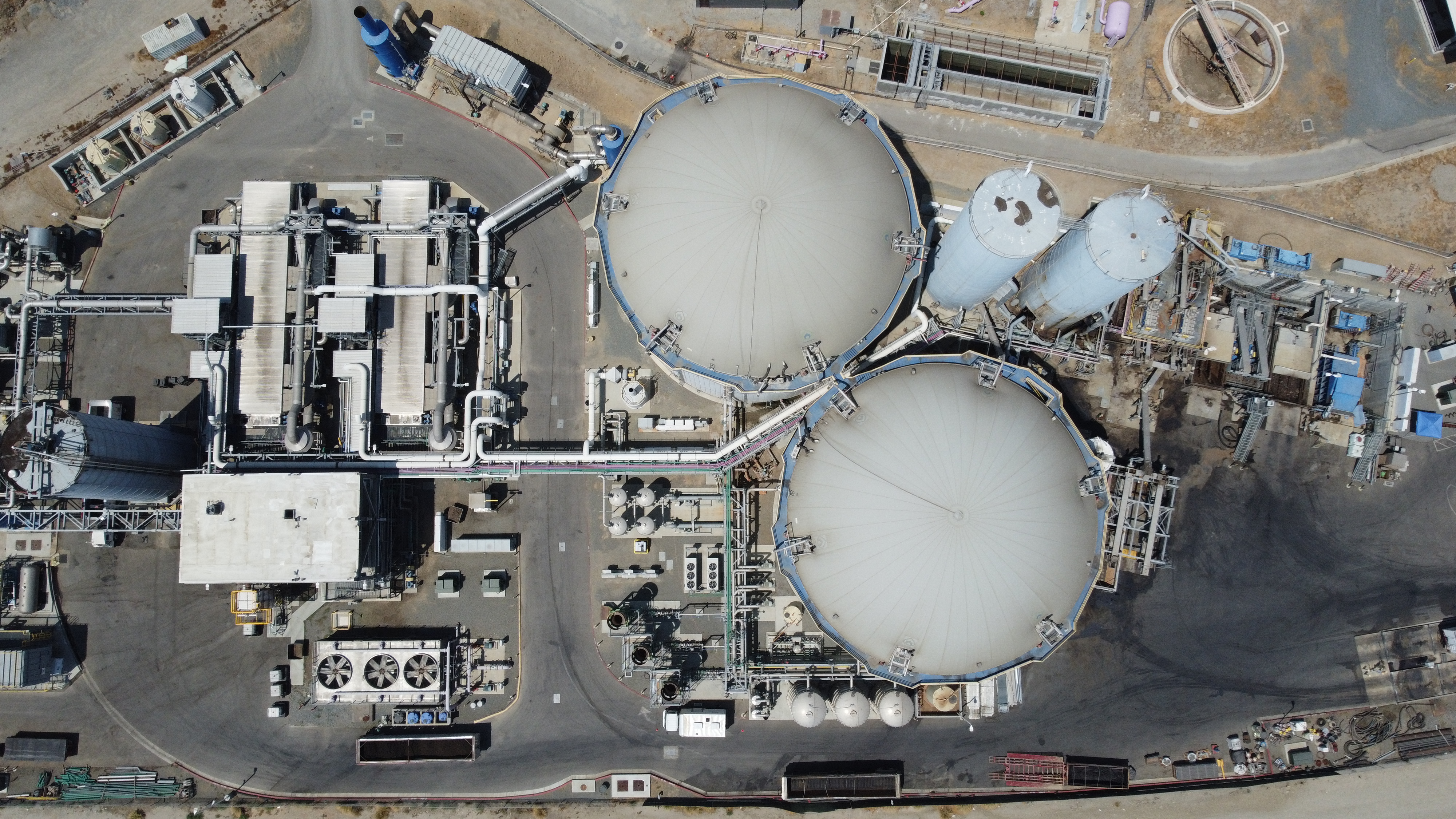 Aerial view of the Rialto Bioenergy Facility in California