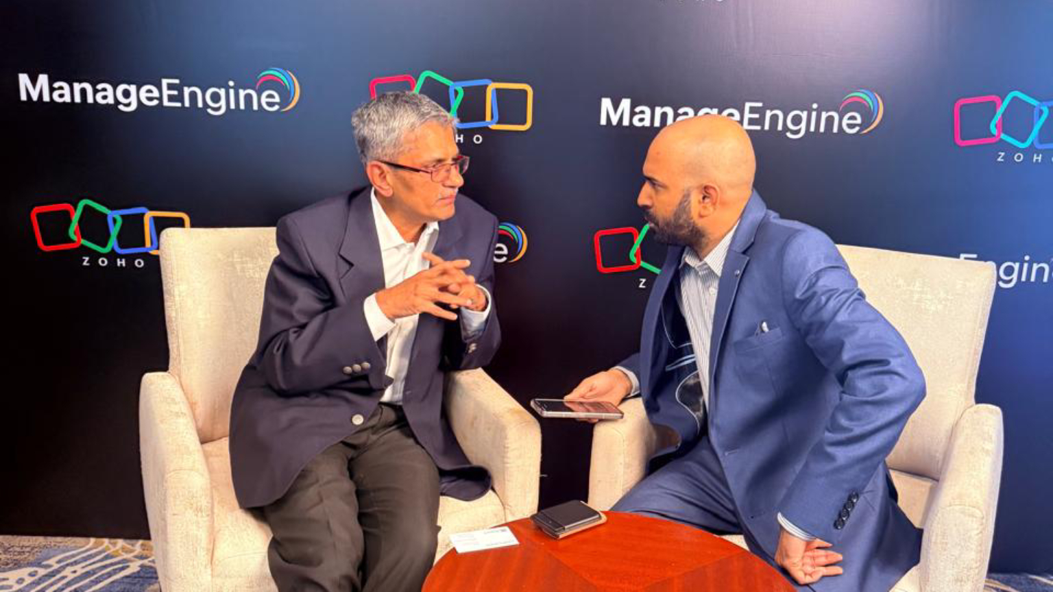 Shailesh Davey speaking with Integrator Media senior editor Srijith KN during an interview