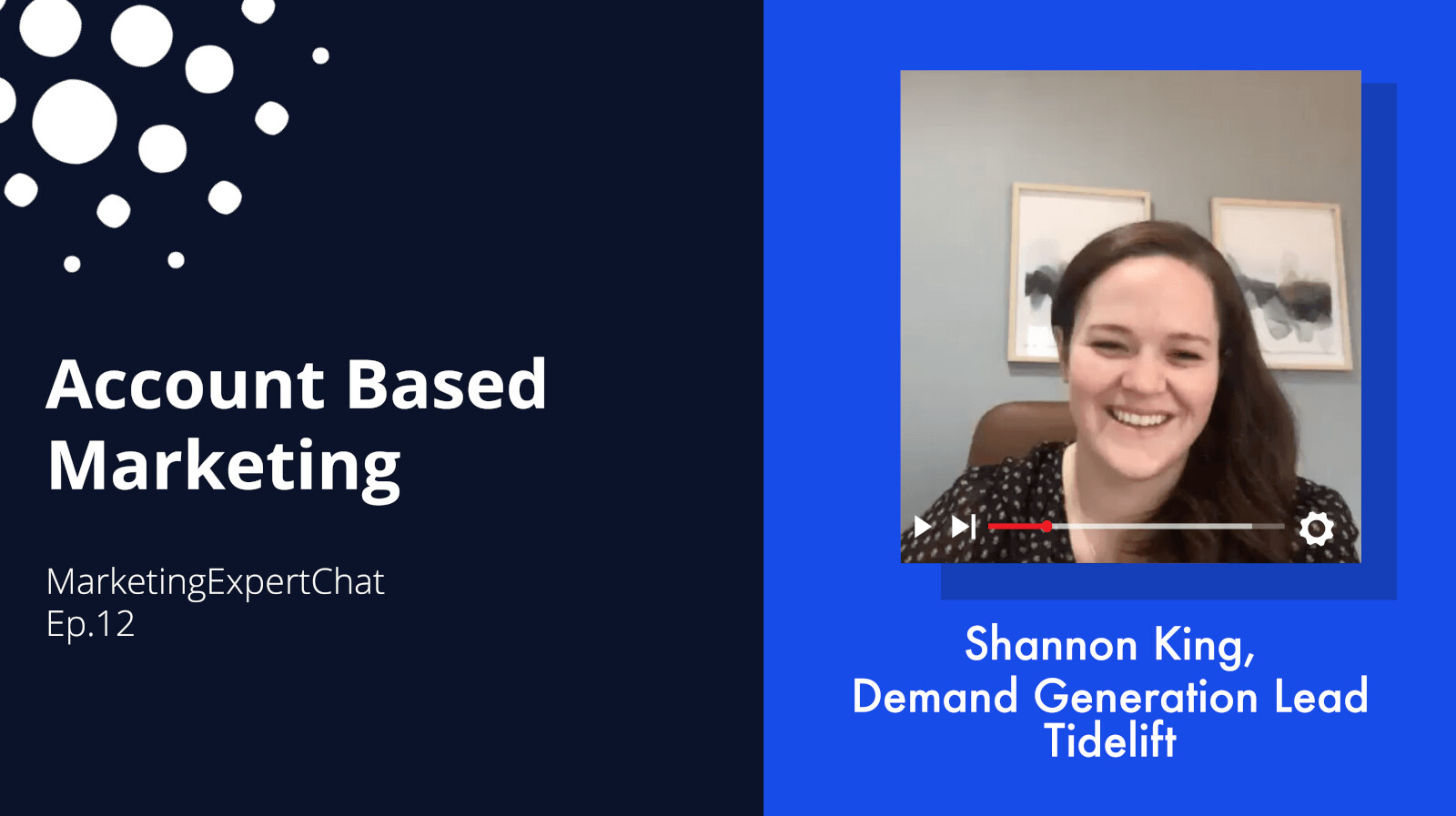 Shannon King smiling during a 2021 video interview about account-based marketing
