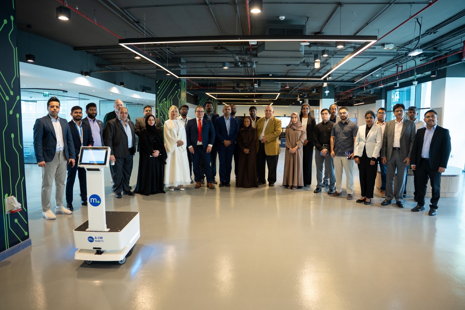 Participants at Maxbyte’s Industry X.0 Innovation Hub launch at the Sharjah research park