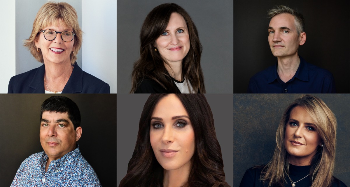 A composite portrait of Shore Fire Media's promoted leadership team in 2024