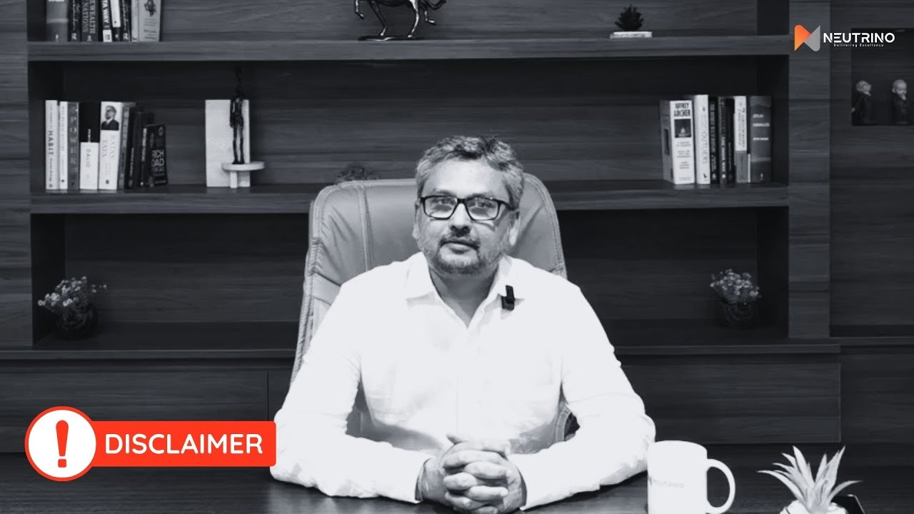 Siddharth Bhayani seated at a desk in the official thumbnail for Neutrino’s CEO fireside interview