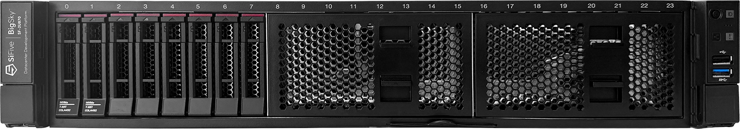 Front view of the SiFive BigSky SF-2U870 development server