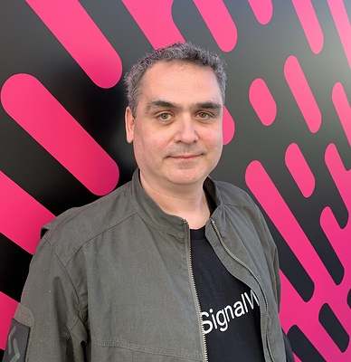SignalWire founder Anthony Minessale at a company event