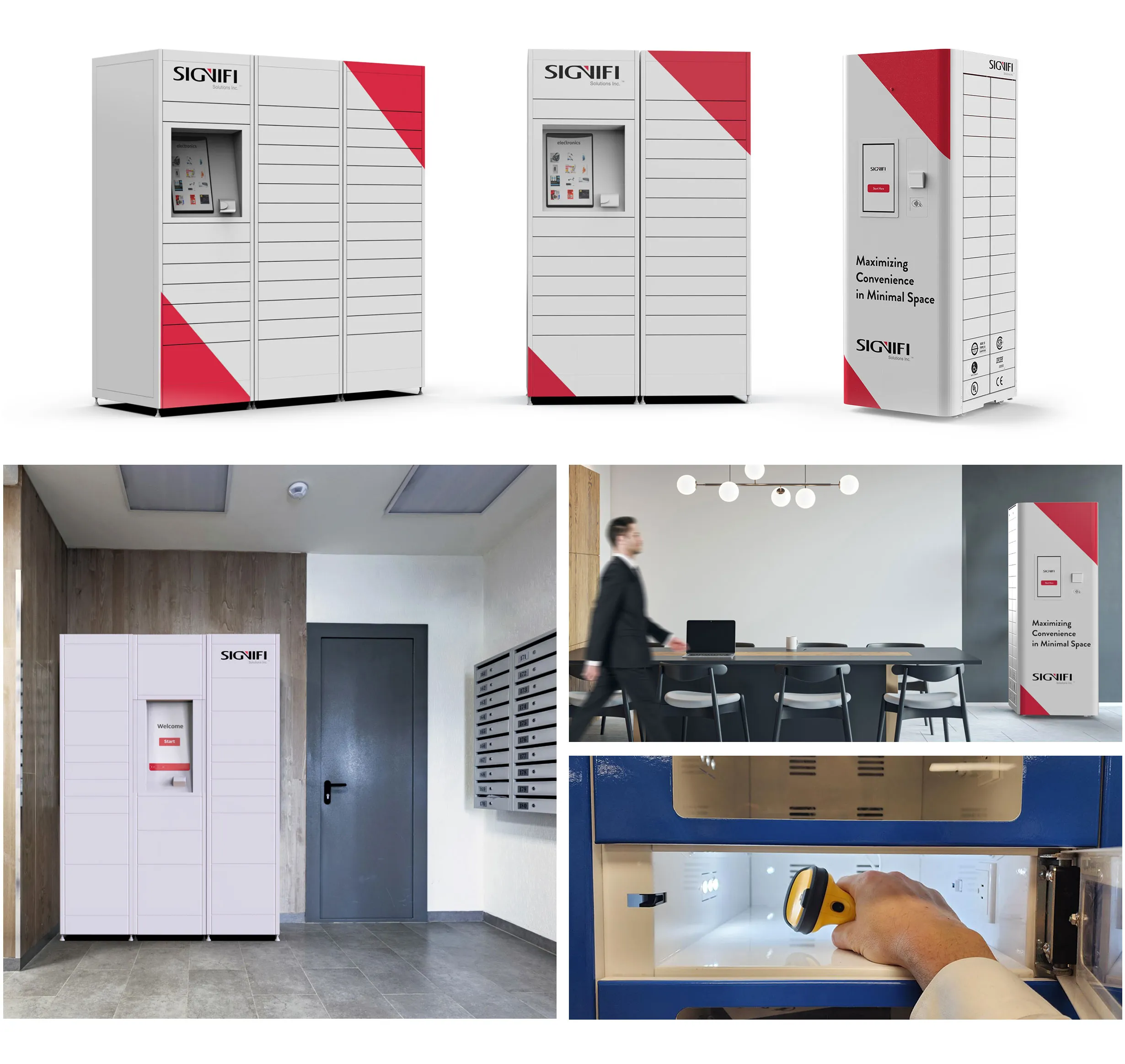 A range of Signifi smart locker and automated vending products