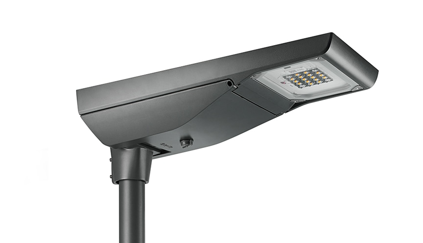 Signify SunStay solar-powered LED street luminaire mounted on a pole