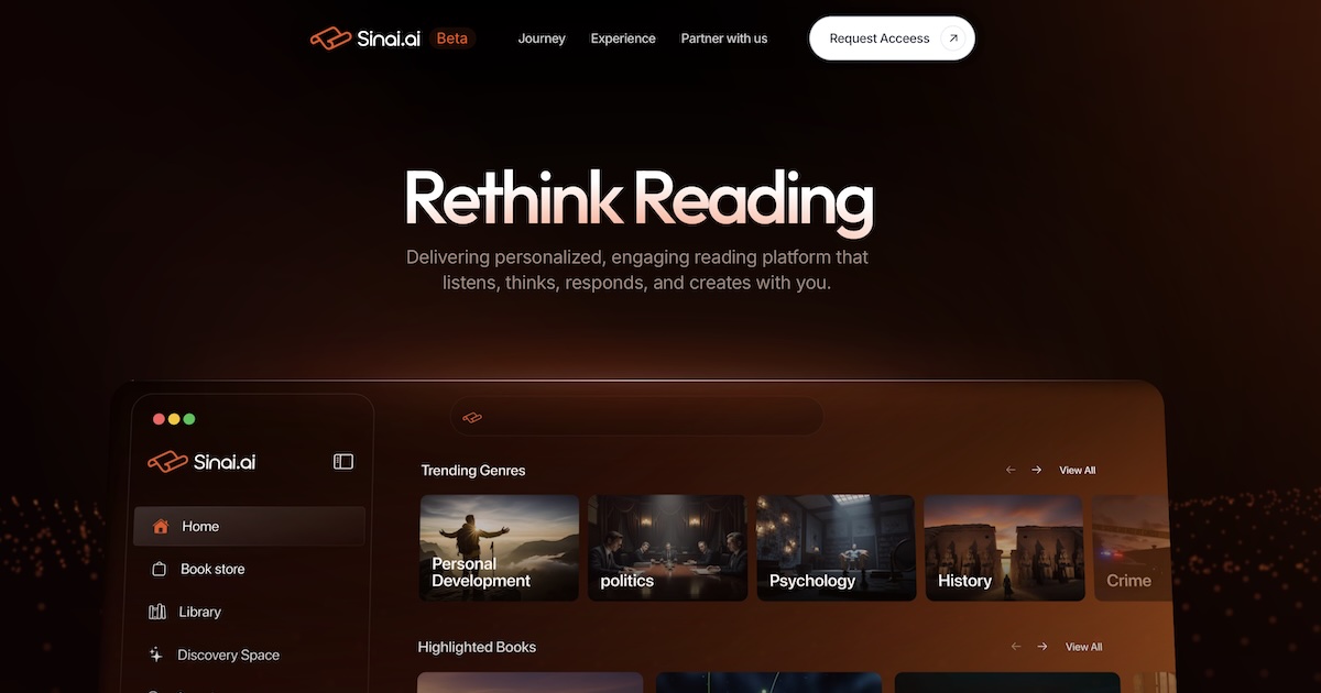 Sinai.ai aiBook product