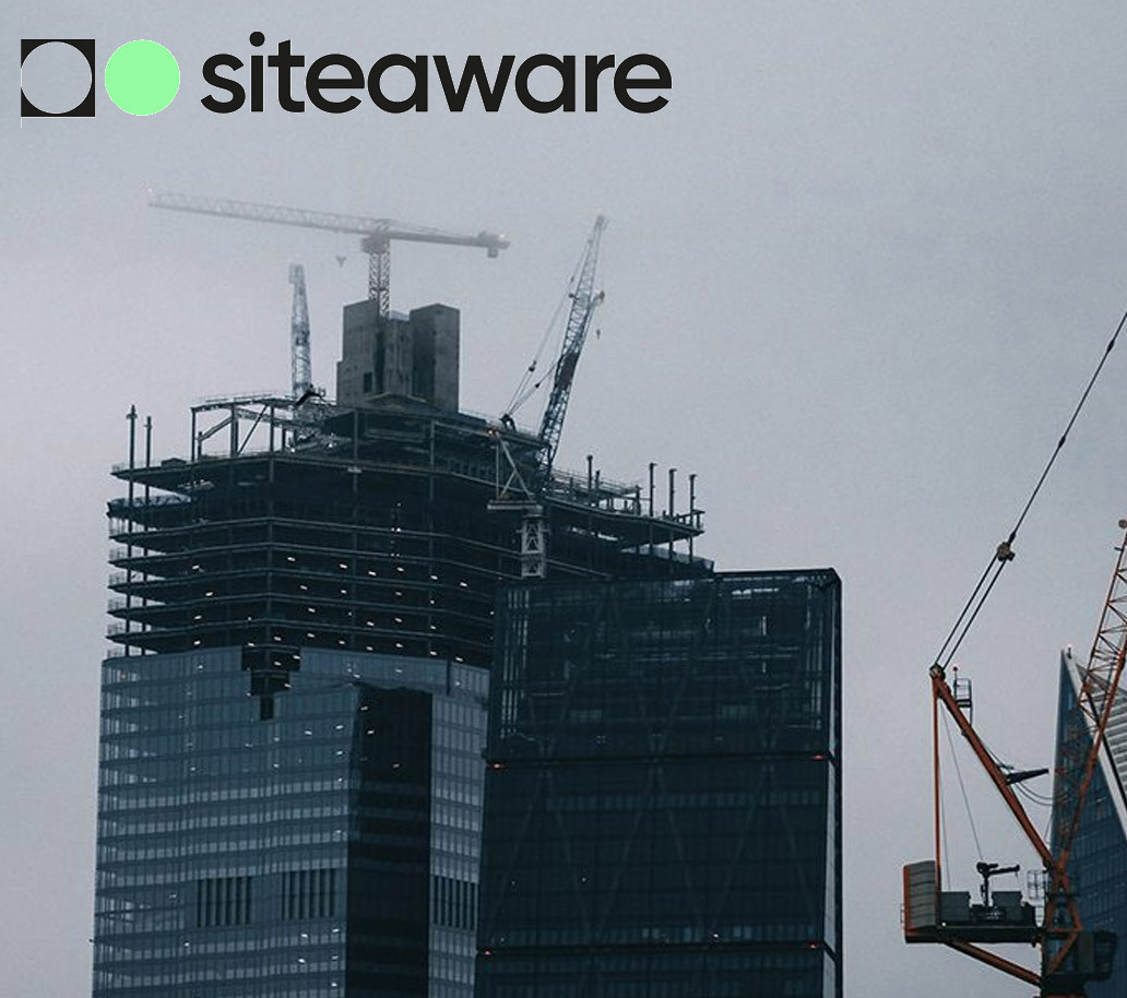 SiteAware application interface displayed in a product presentation