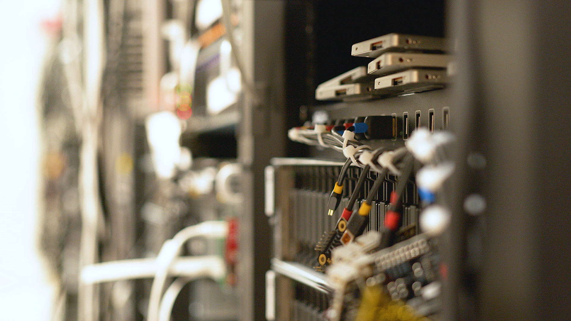 Server room used to illustrate enterprise storage systems