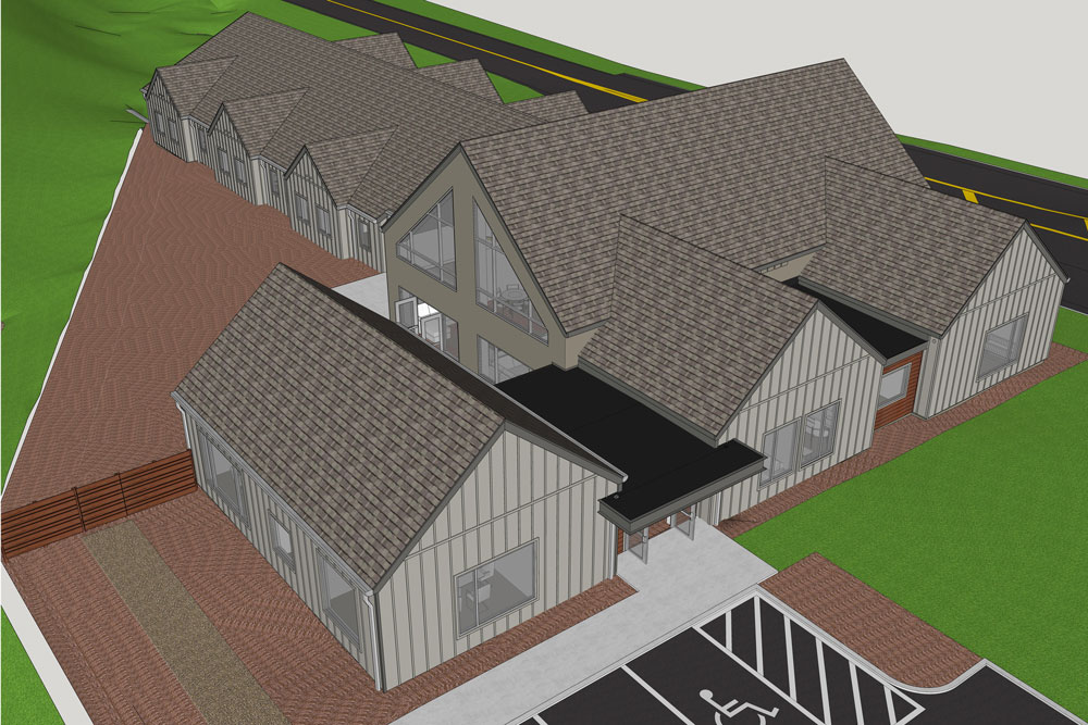 SketchUp architectural model of The Women’s Center by Design Develop
