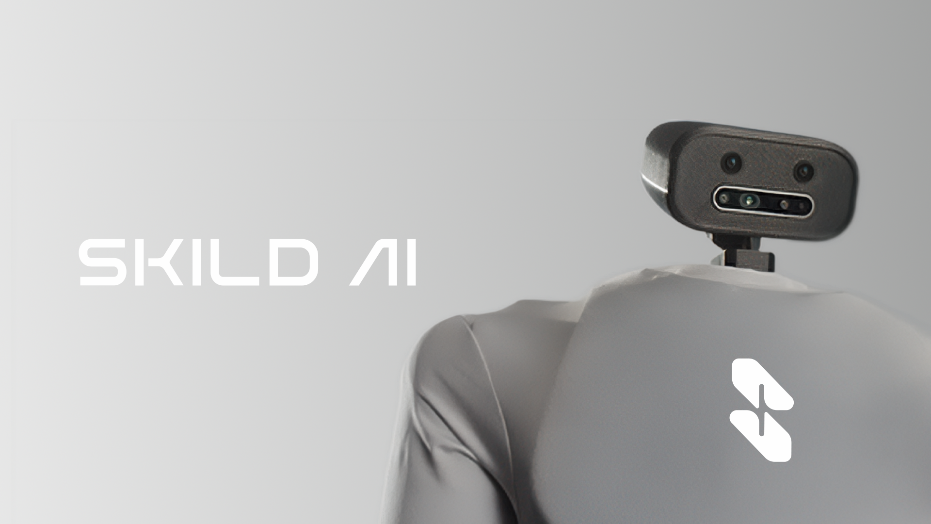 Skild AI brand image showing the company name, logo and a robot