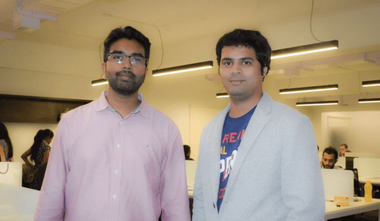 Slintel co-founders Deepak Anchala and Rahul Bhattacharya in an office