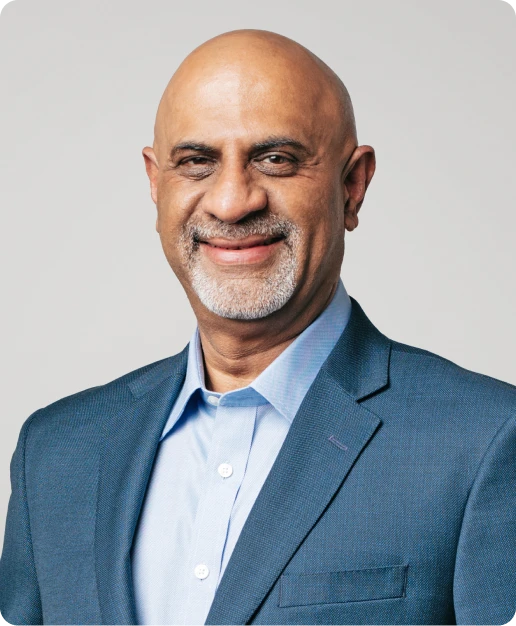 Official portrait of Raj Koneru, founder and CEO of Kore.ai