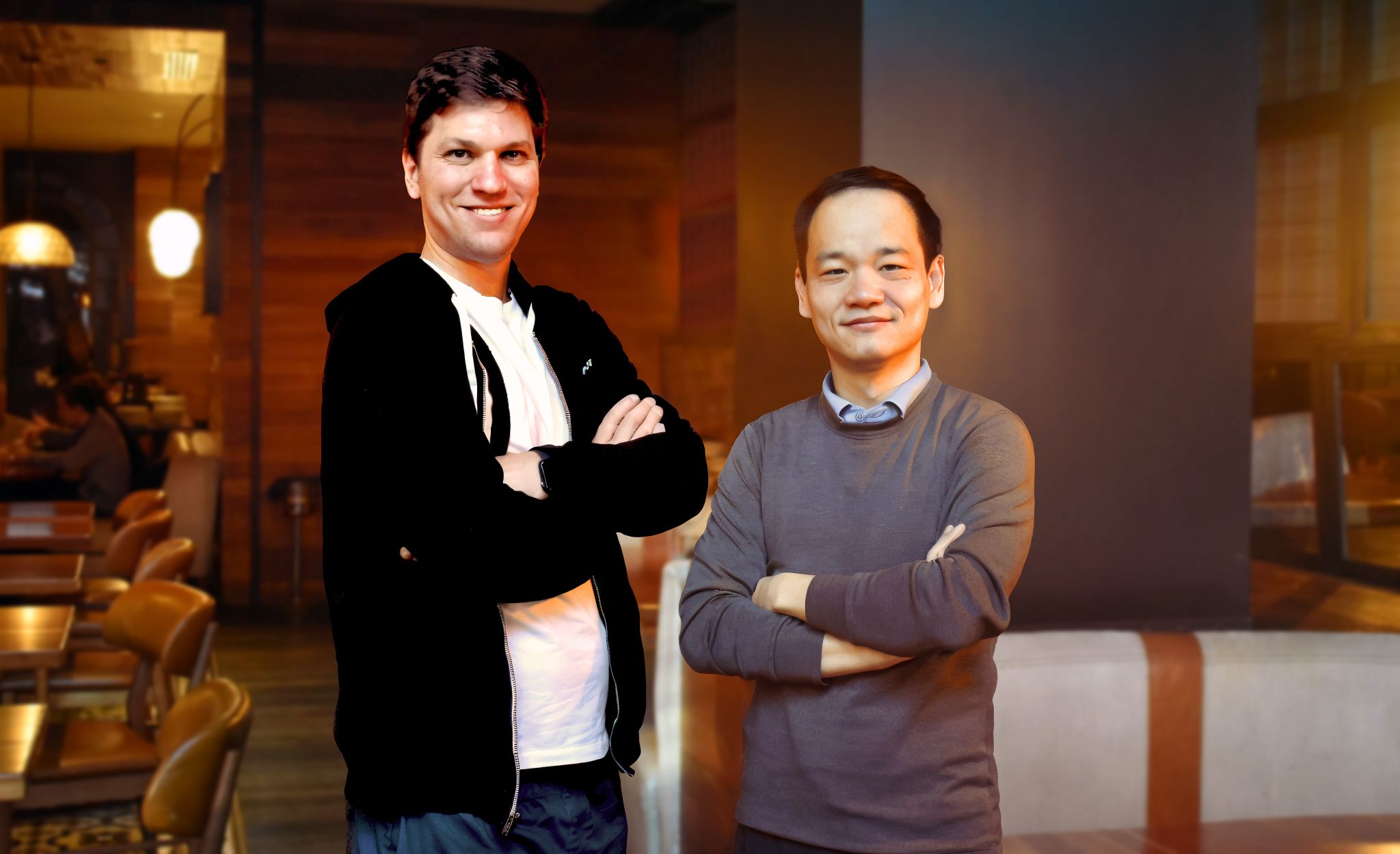 SmarterDx co-founders Michael Gao and Joshua Geleris standing together