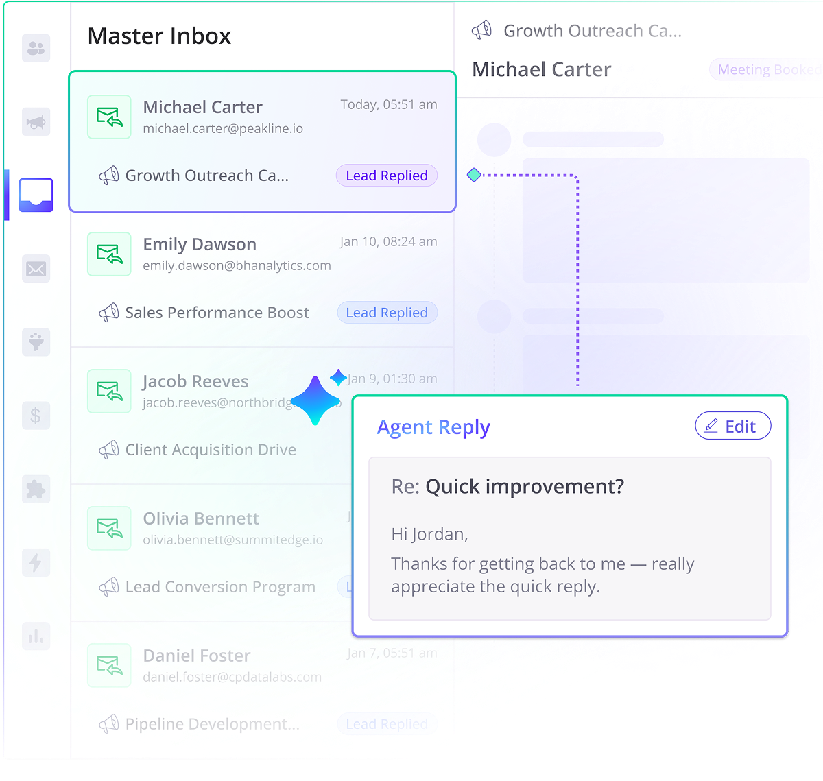Smartlead Master Inbox product interface