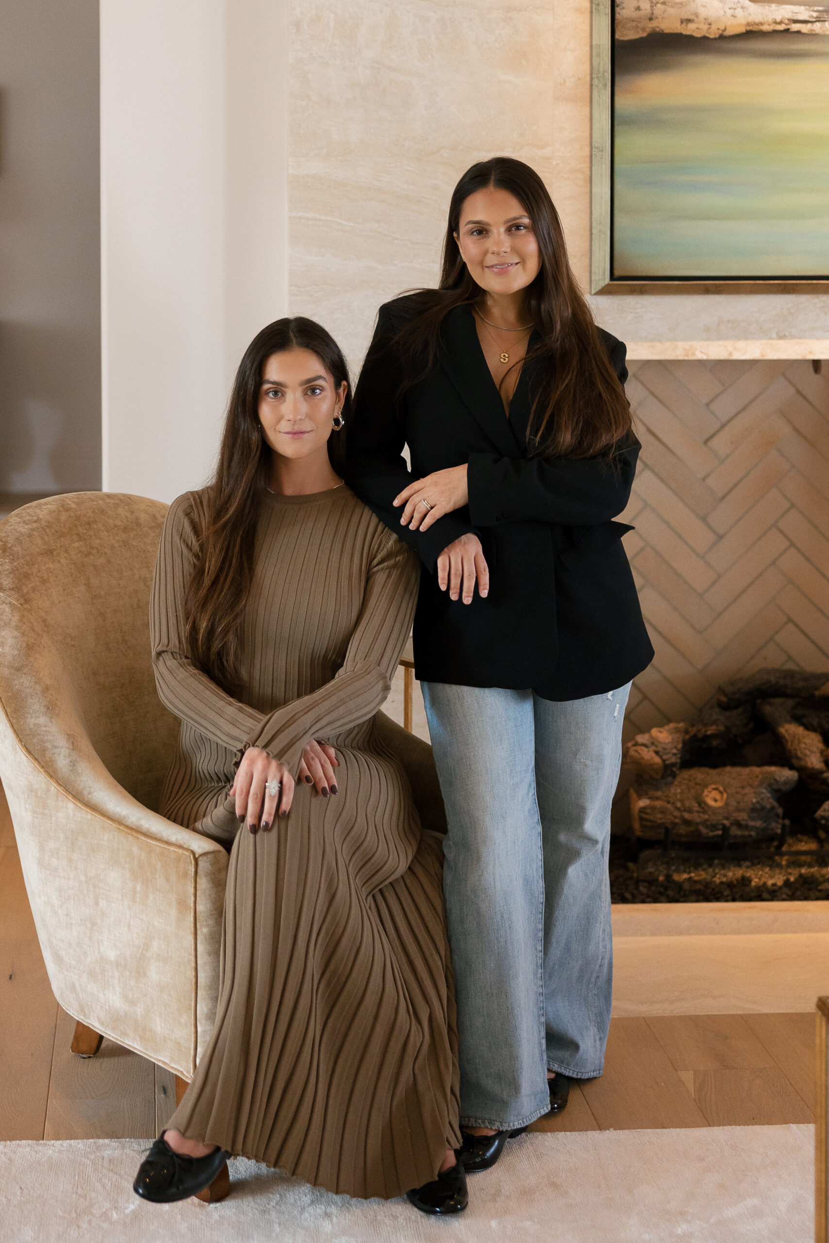 SMITH&SAINT co-founders Madison Smith and Britt St. George in a warm interior