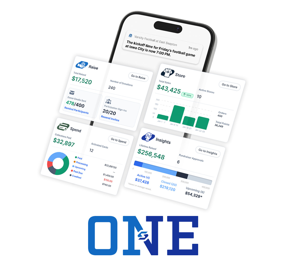 Official product visual showing the Snap! Mobile One app on a phone