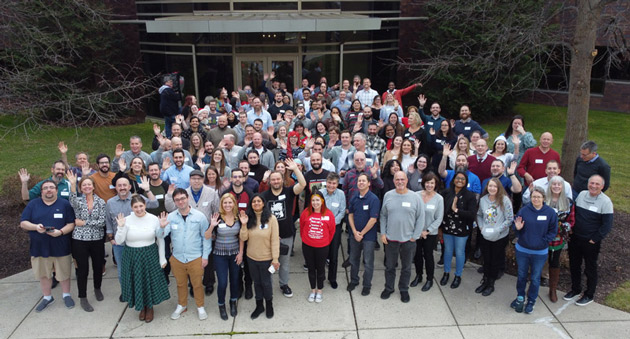 SofterWare colleagues gathered for a team photograph