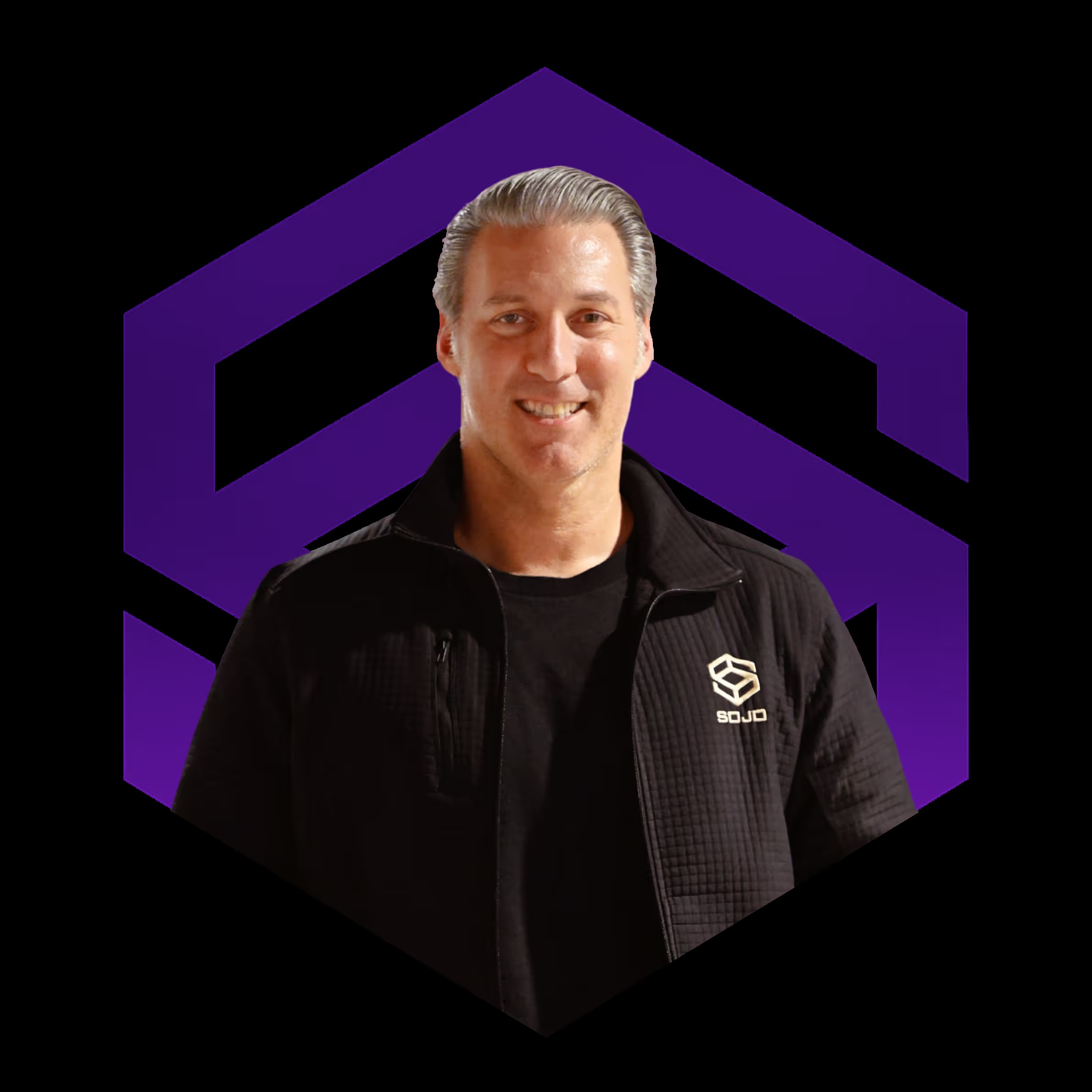 Sojo founder and CEO Barak Bar-Cohen wearing a company jacket